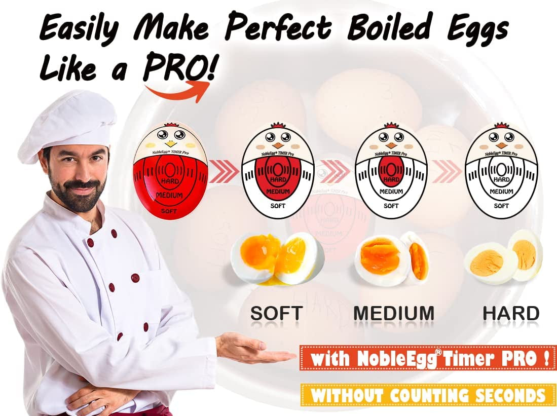 Egg Timer Pro | Soft Hard Boiled Egg Timer That Changes Color When Done | No BPA, Certified