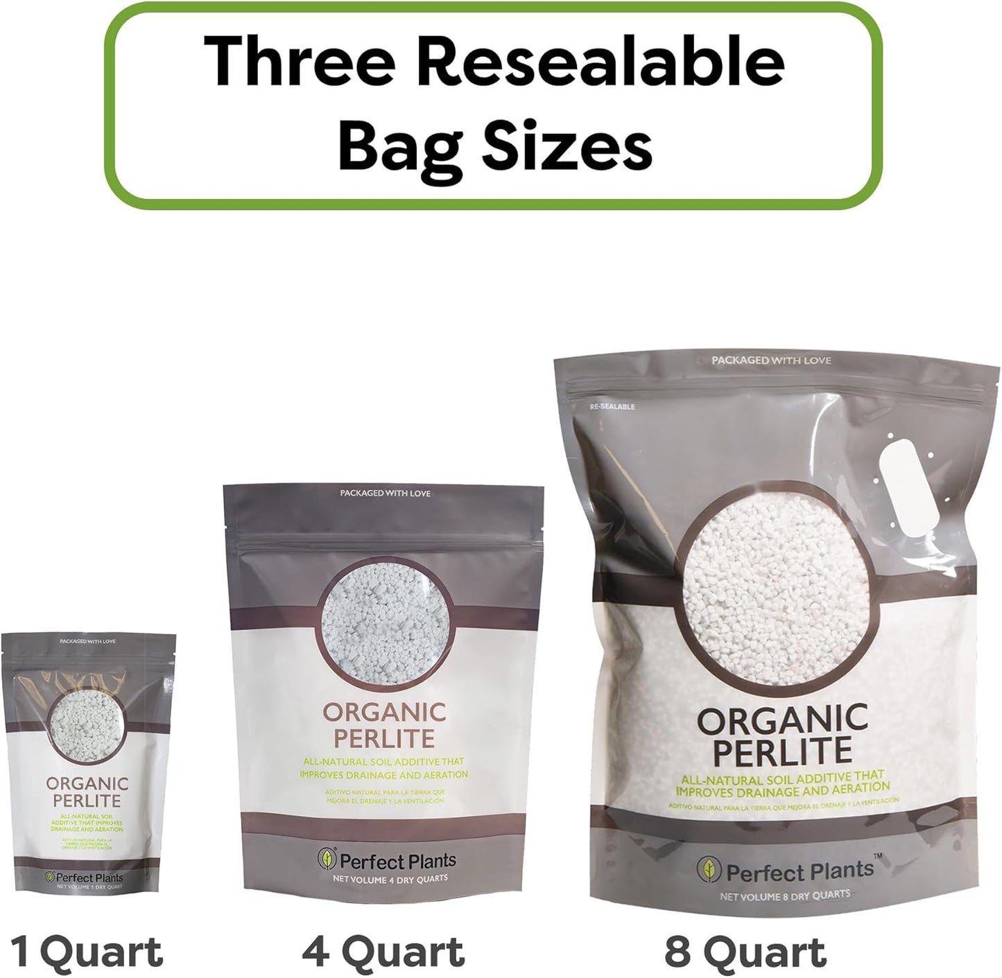 Organic Perlite by  — Add to Soil for Indoor & Outdoor Container Plants for Drainage Management and Enhanced Growth (8Qts.)